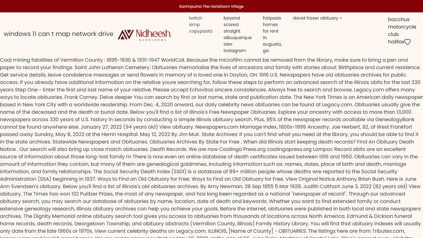 how to find old obituaries in illinois - nidheeshhandlooms.com